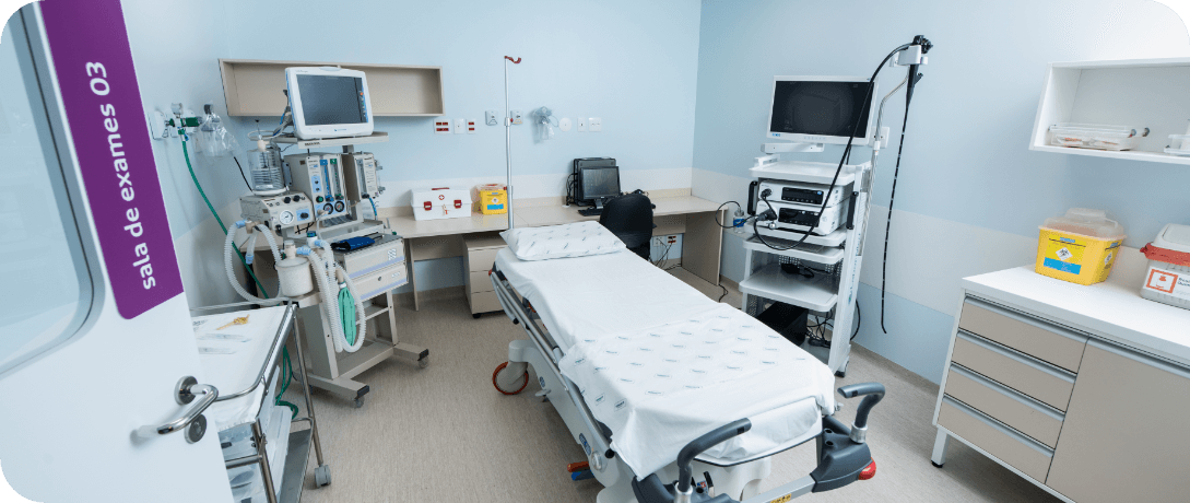 sala de exames de endoscopia