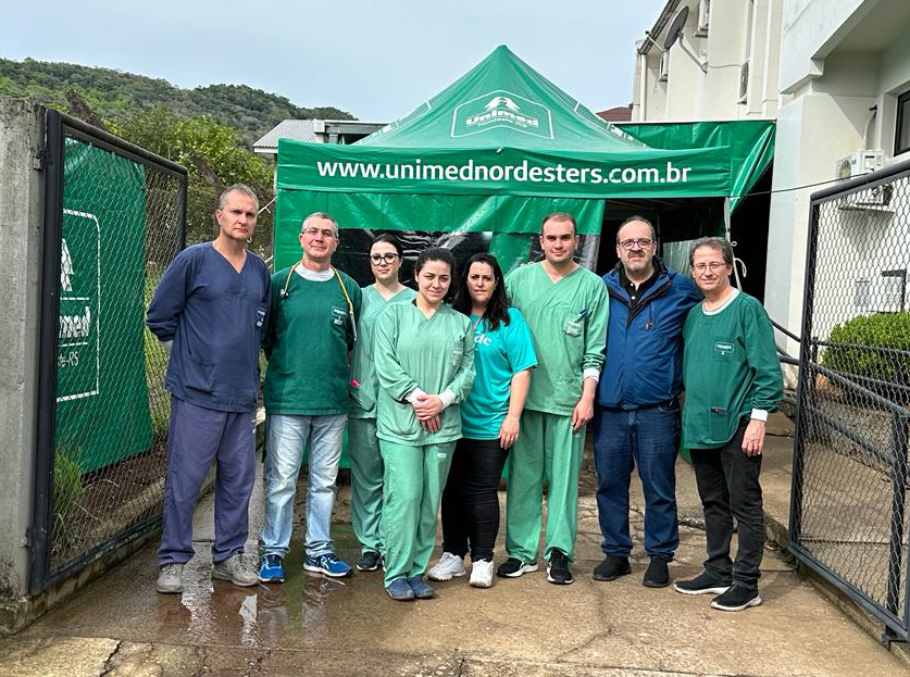 Unimed Nordeste-RS realiza 79 atendimentos a atingidos pela enchente em Santa Tereza
