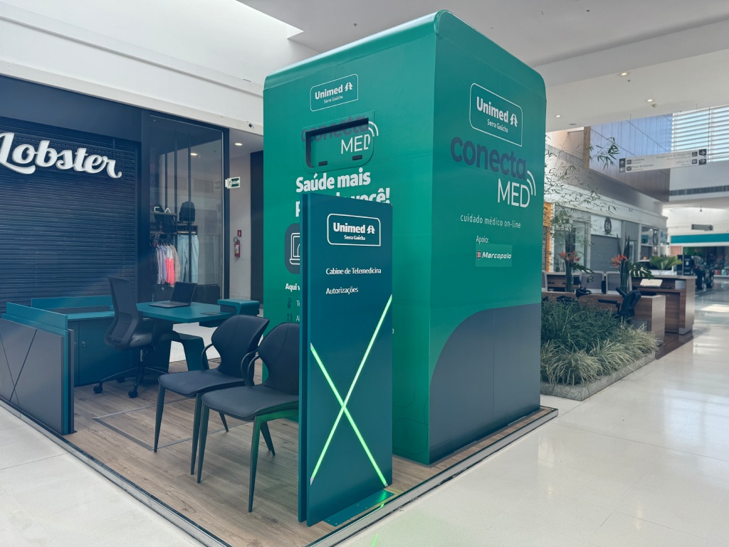 Unimed Serra Gaúcha inaugura unidade de atendimento com cabine de telemedicina no Villagio Caxias