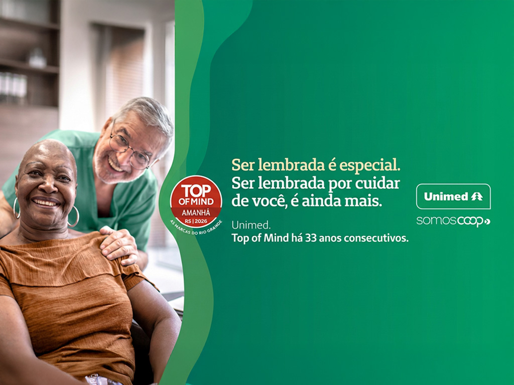 Unimed é novamente a marca mais lembrada pelos gaúchos no Top of Mind RS