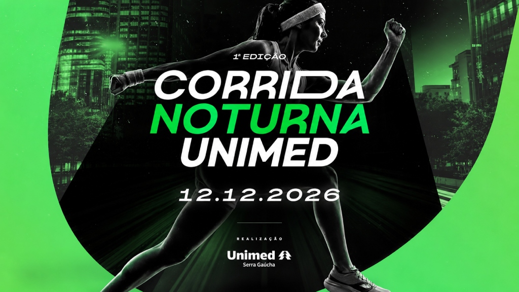 Unimed Serra Gaúcha lança corrida noturna em Caxias do Sul e inscrições abrem em 11 de maio